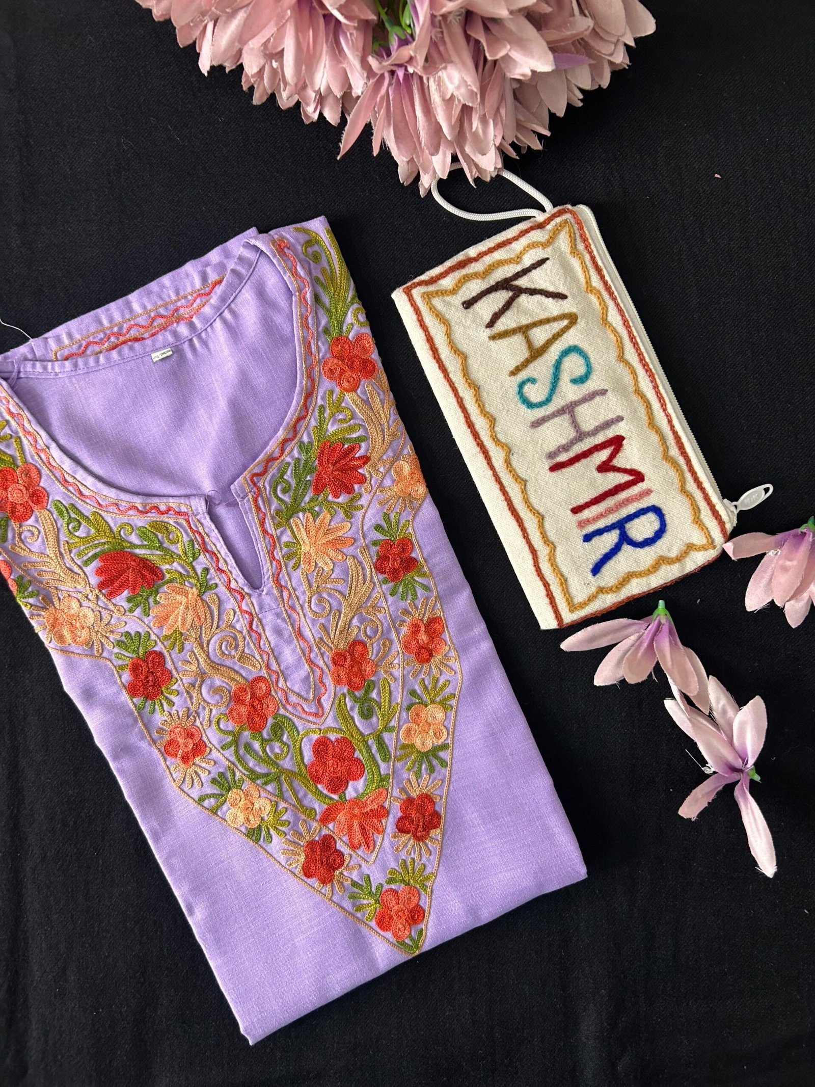 Cotton Short Kurti - Lavender