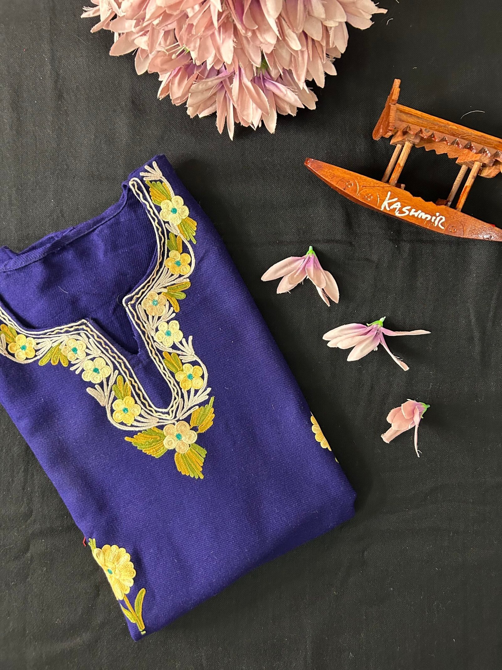 Everyday Short Winter Kurti - Navy Blue