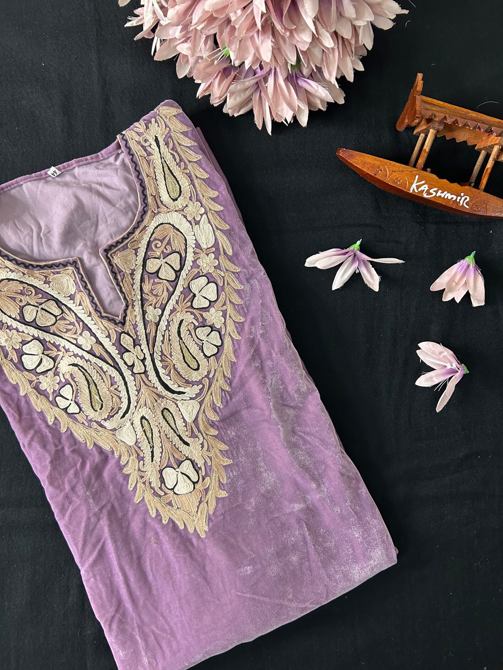 Makhmal Kashmiri Pheran - Lavender