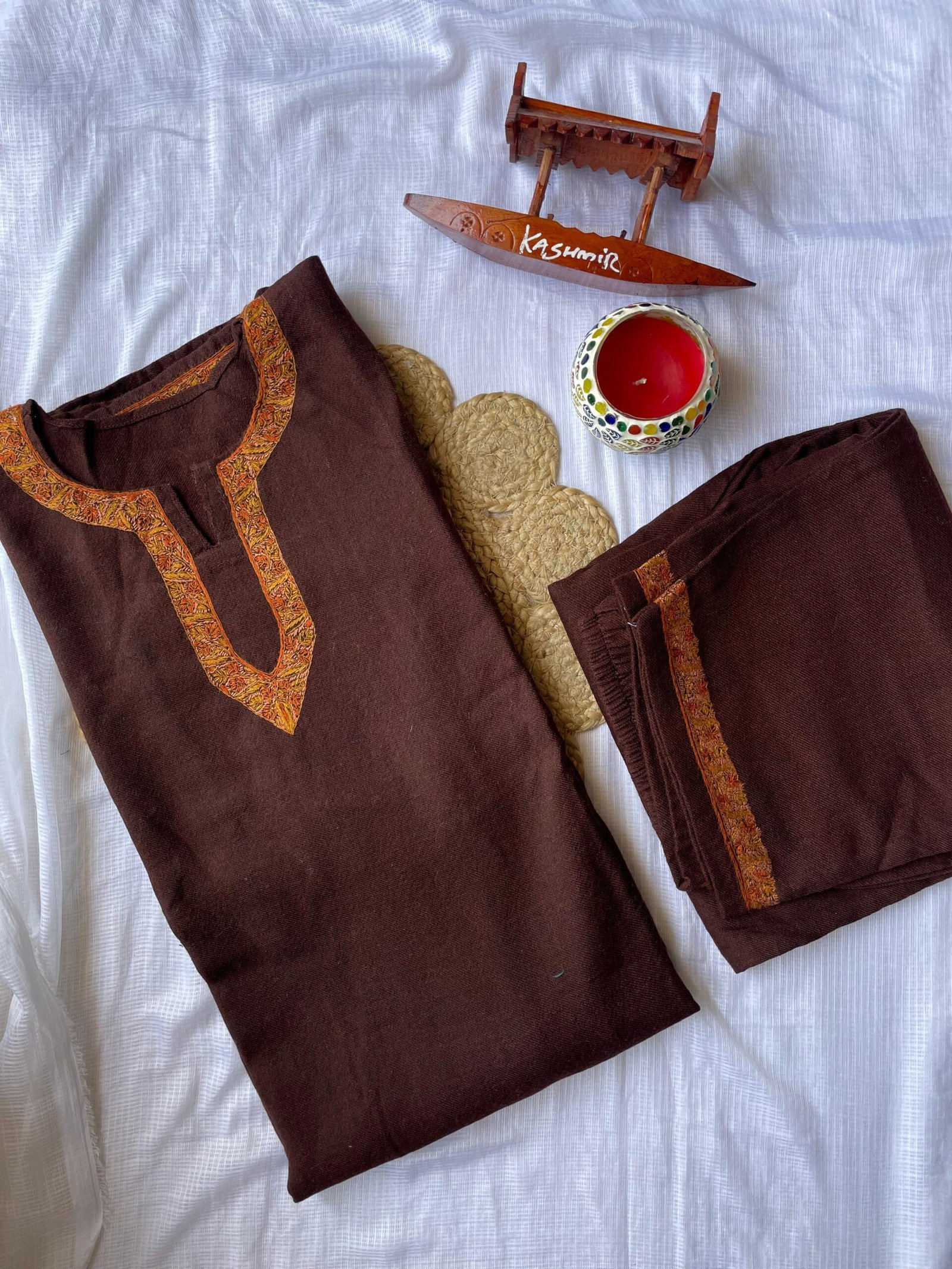 Kashmiri Pheran Set - Sozni