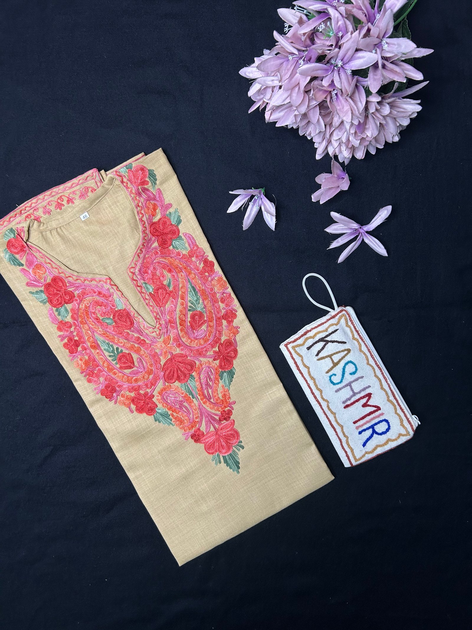Cotton Long Kurti - Beige