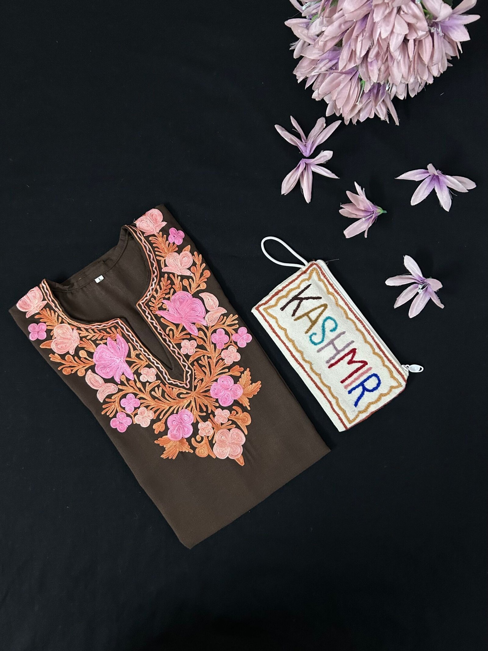 Cotton Short Kurti - Dark Brown
