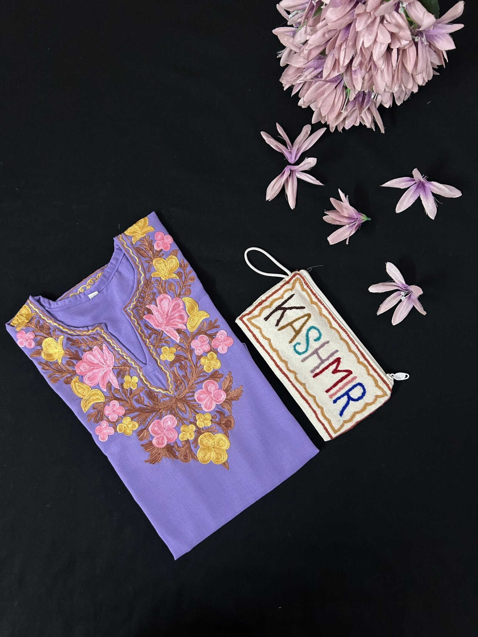 Cotton Short Kurti - Lavender