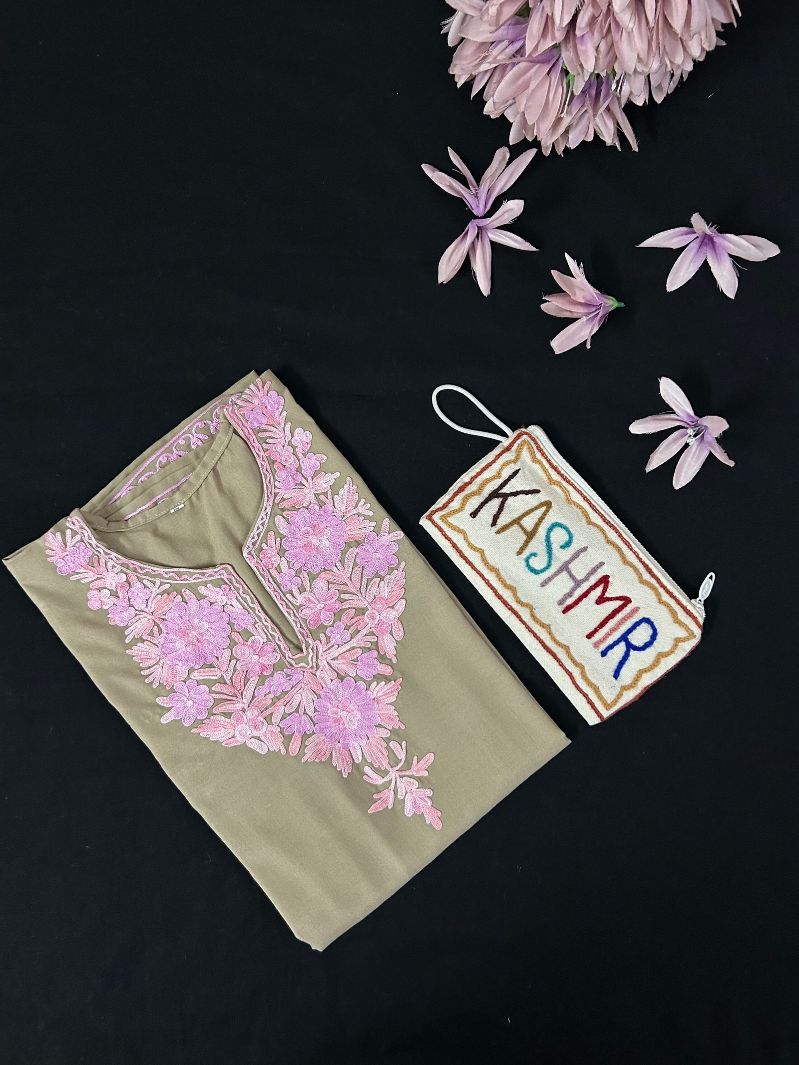 Cotton Short Kurti - Beige