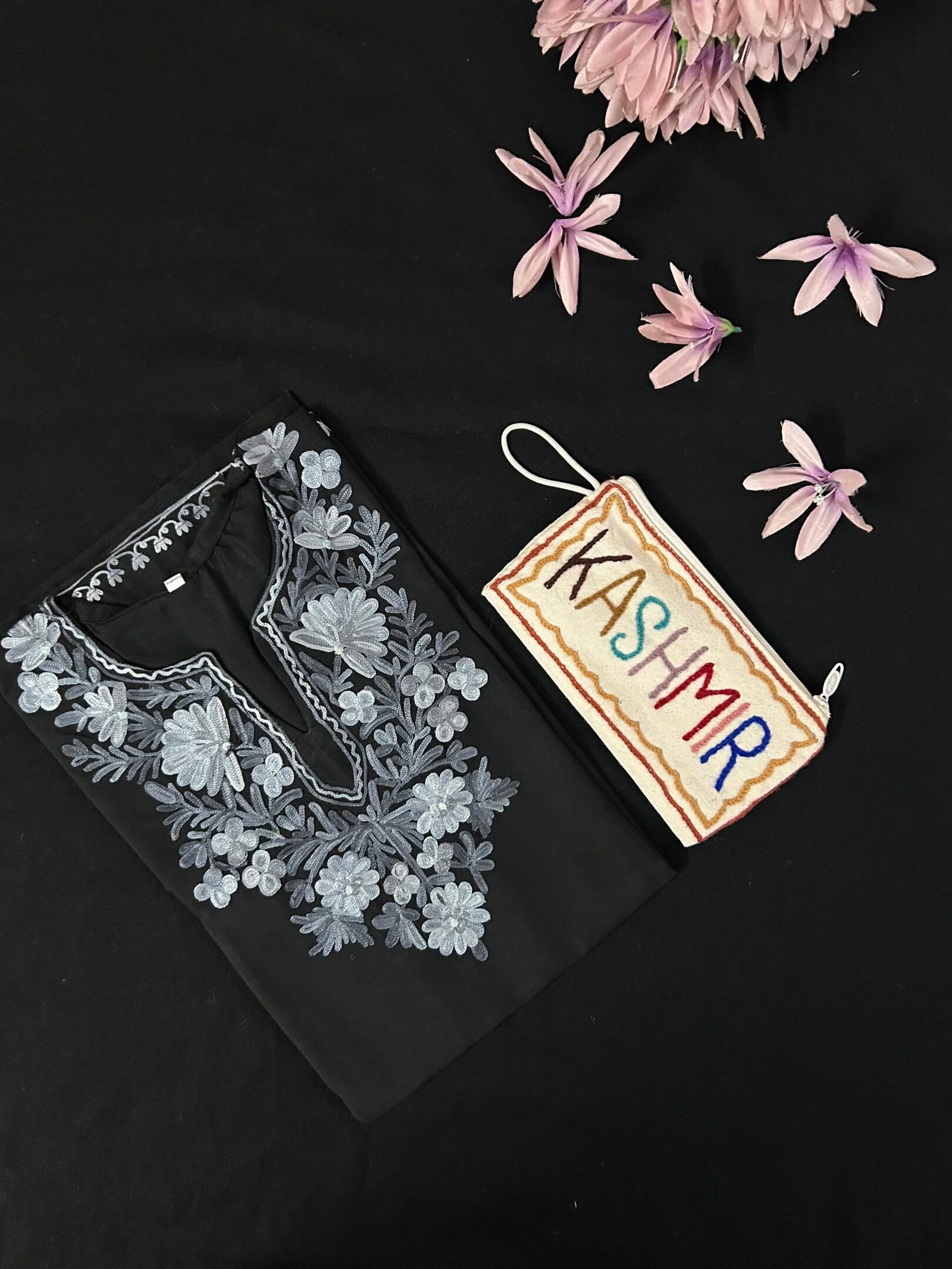Cotton Short Kurti - Black