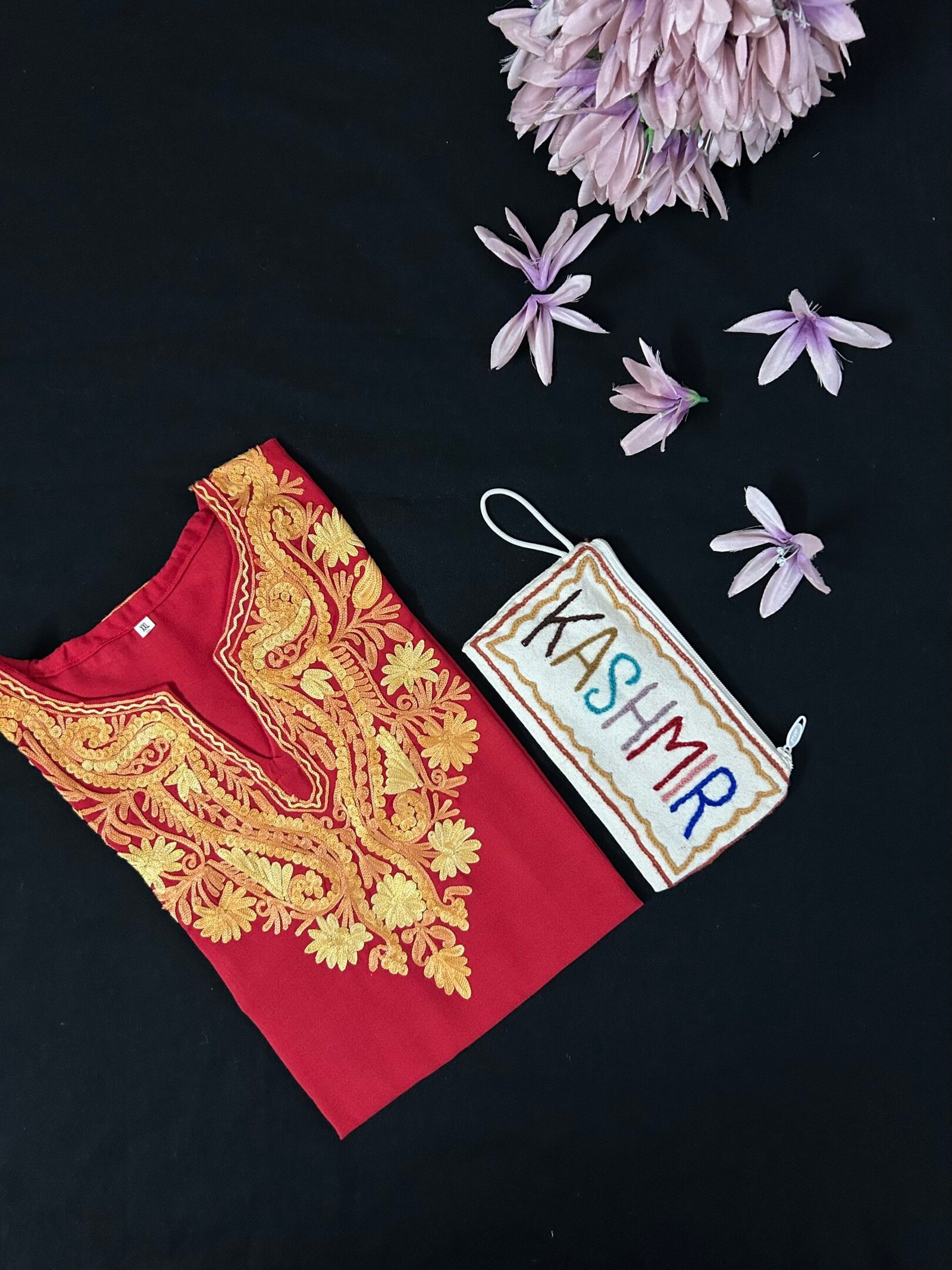 Cotton Short Kurti - Red