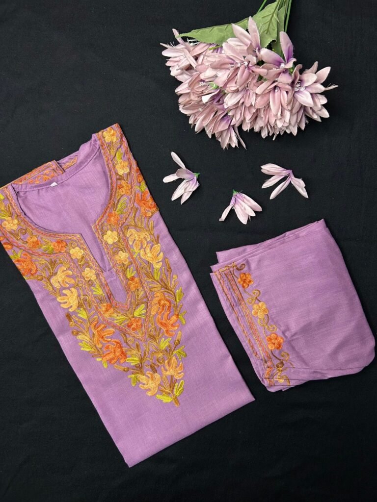 Kashmiri Cotton Coord Set - Lavender