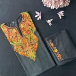 Kashmiri Cotton Coord Set - Black