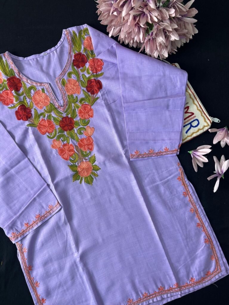 Cotton Short Kurti - Lavender