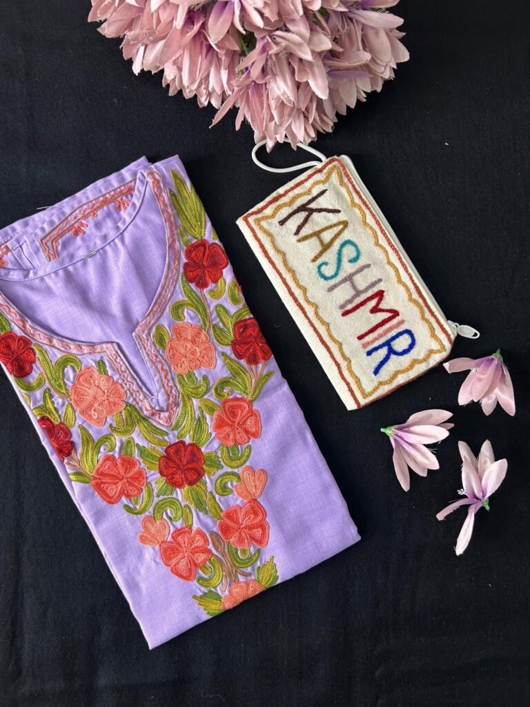 Cotton Short Kurti - Lavender
