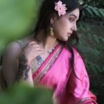 Barbie Pink Kashmiri Heritage Tilla - Satin Saree