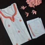 Summer Cotton Coord Set â€“ Hand-Embroidered with Kashmiri Sozni