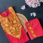 Kashmiri Cotton Coord Set - Red