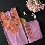 Kashmiri Cotton Coord Set - Mauve