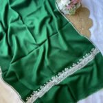 Pure Wool Kashmiri Tilla Stoles - Emerald Green