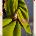 Kashmiri Handwoven Pashmina | Sozni Stole Neemdore – Lime Green | Luxury Heritage