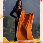Kashmiri Handwoven Pashmina | Sozni Shawl Doredaar – Rust | Luxury Heritage
