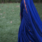 Royal Blue Kashmiri Heritage Tilla - Silk Saree